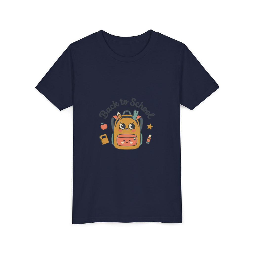 Back to School Youth Tee — Cute Backpack & Supplies Kids Shirt