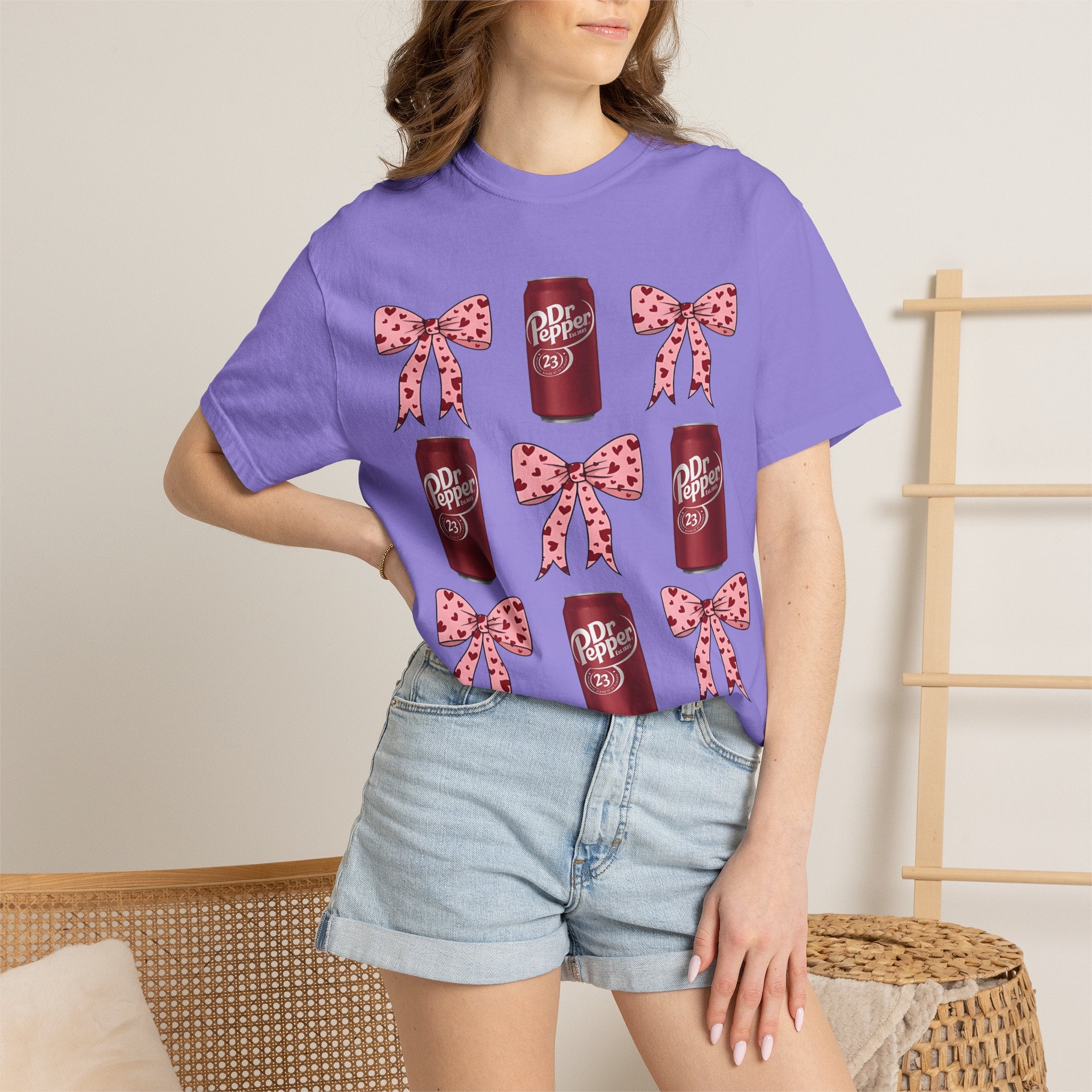 Dr Pepper Cans & Pink Polka Dot Bows T-Shirt