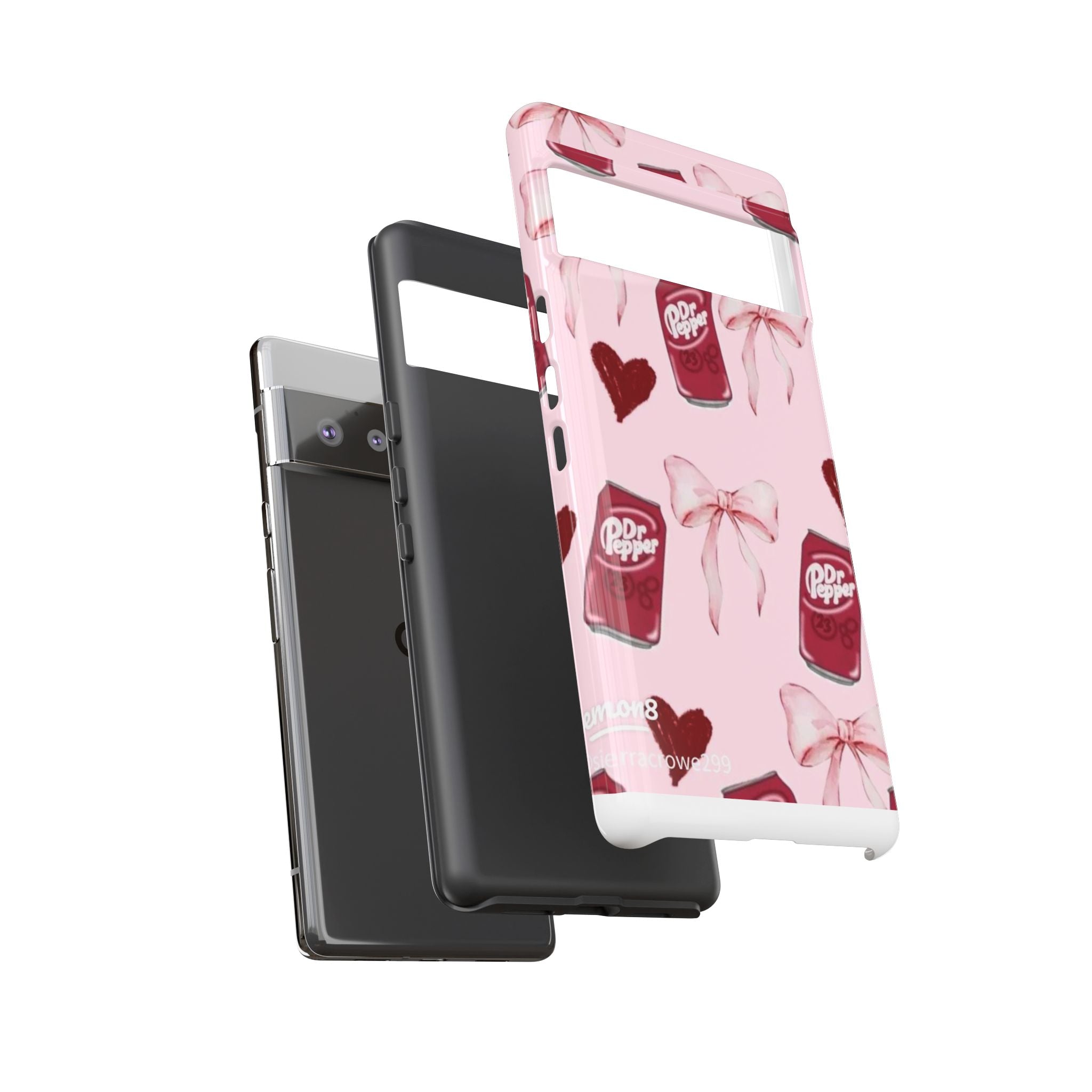 Dr Pepper Pink Bow Phone Case — Cute Soda Pattern Tough Case