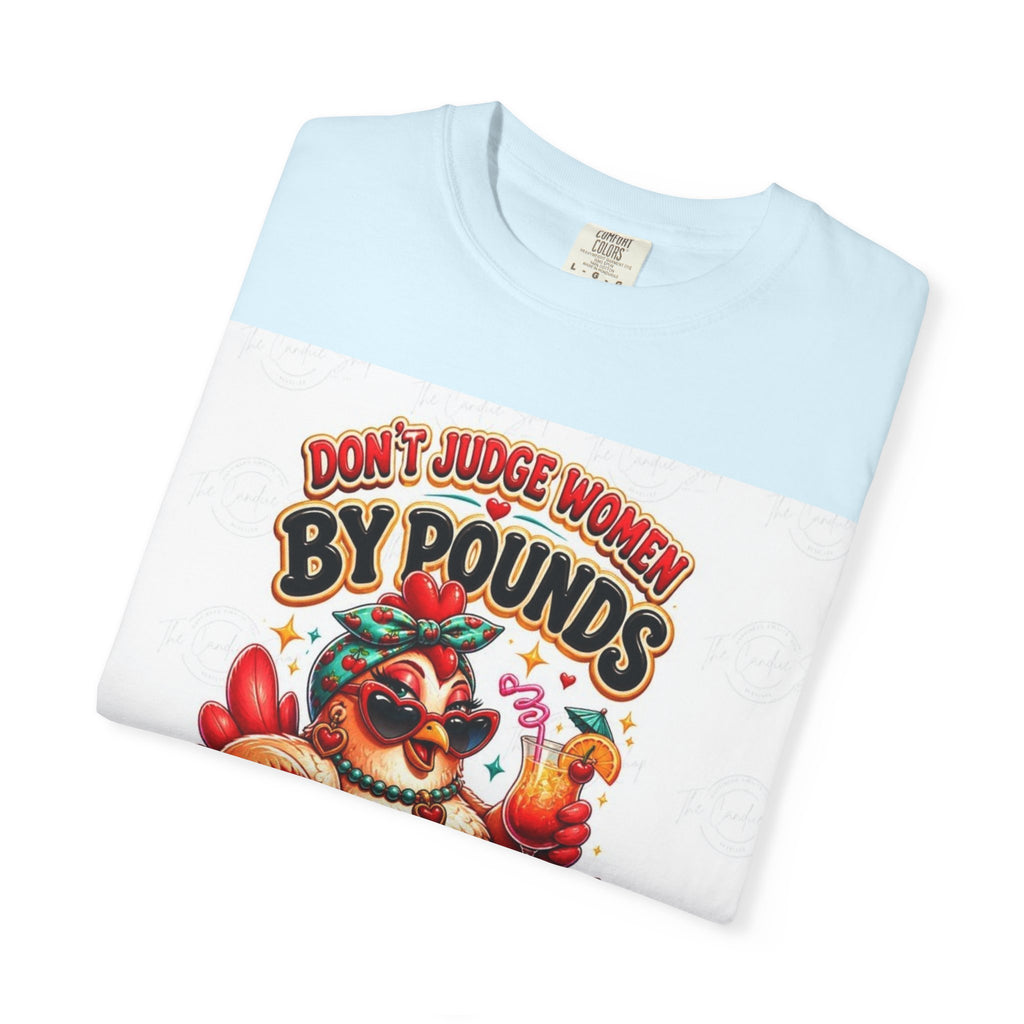 T-Shirt — "Don’t Judge Women By Pounds" Vintage Turkey Thanksgiving Tee