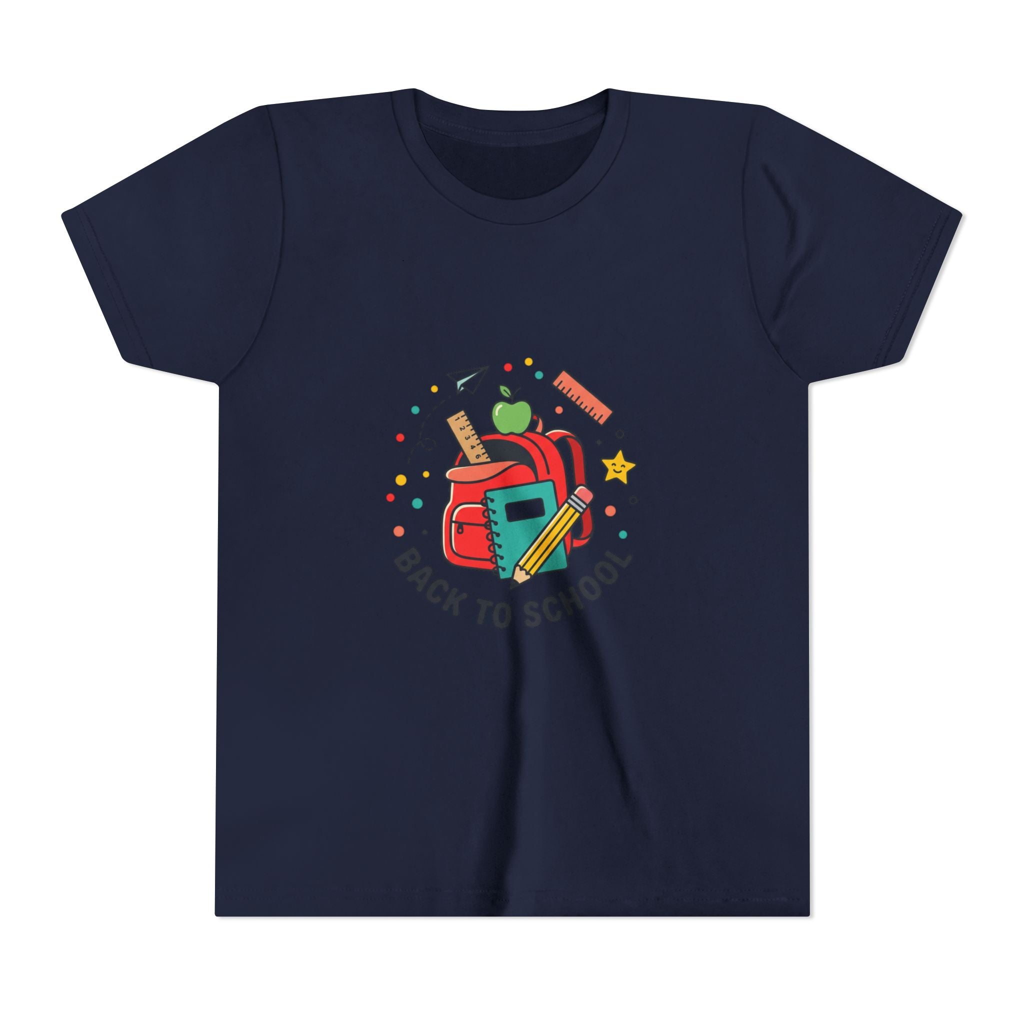 Back to School Youth Tee — Kids Backpack & School Supplies Graphic Shirt