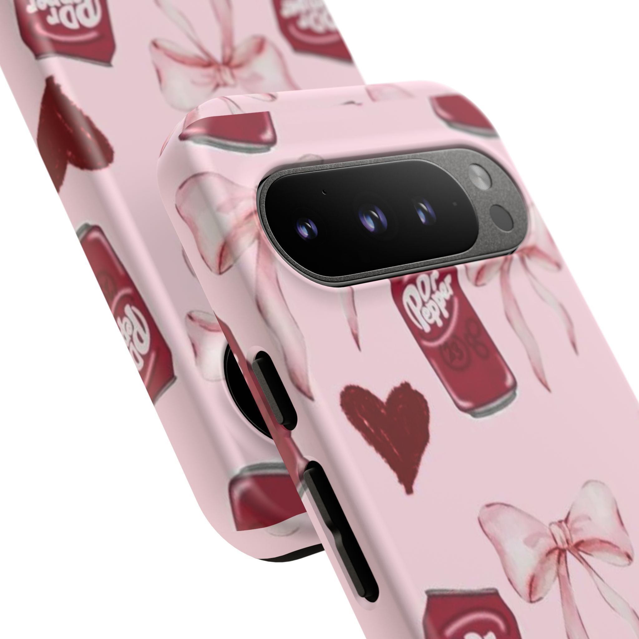 Dr Pepper Pink Bow Phone Case — Cute Soda Pattern Tough Case