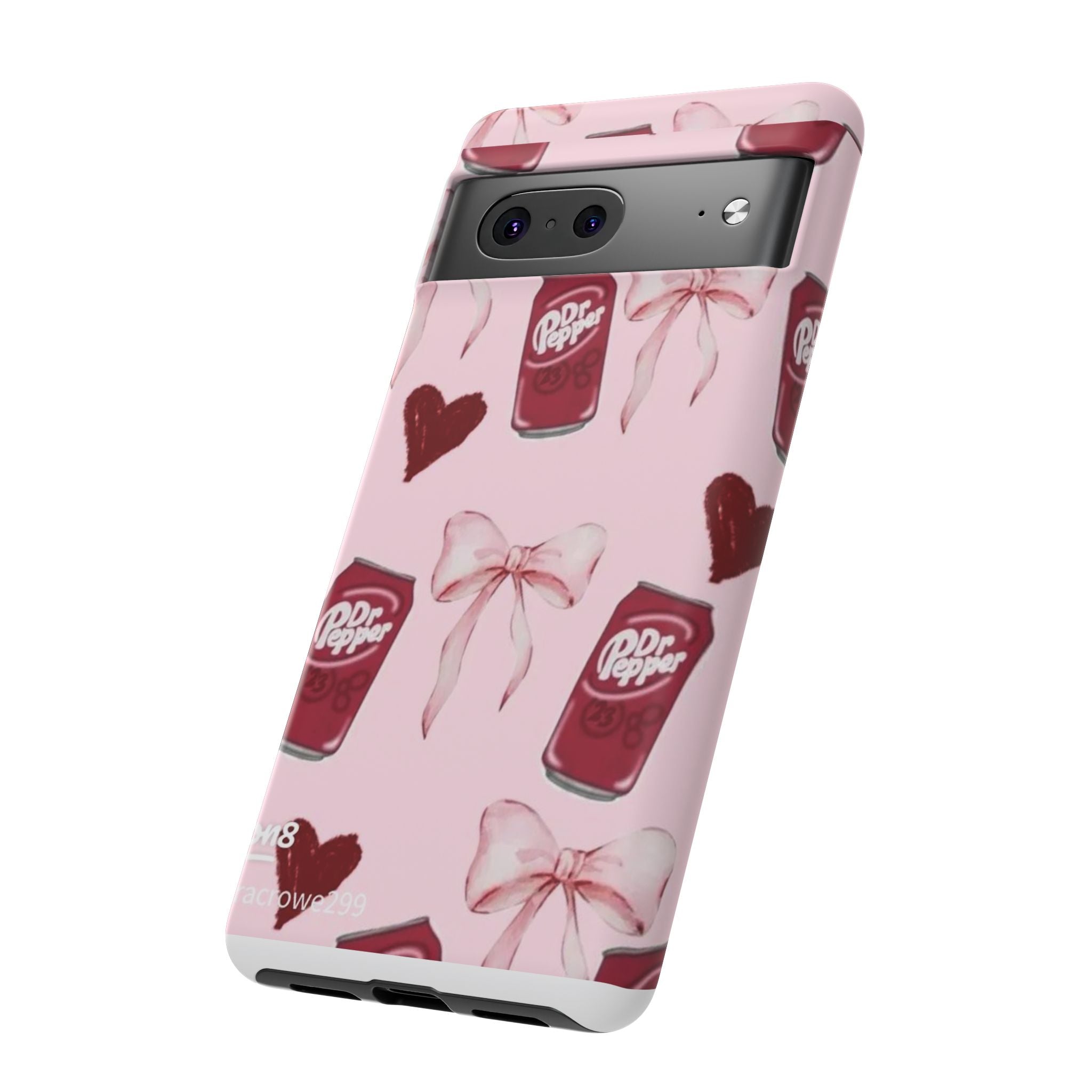 Dr Pepper Pink Bow Phone Case — Cute Soda Pattern Tough Case