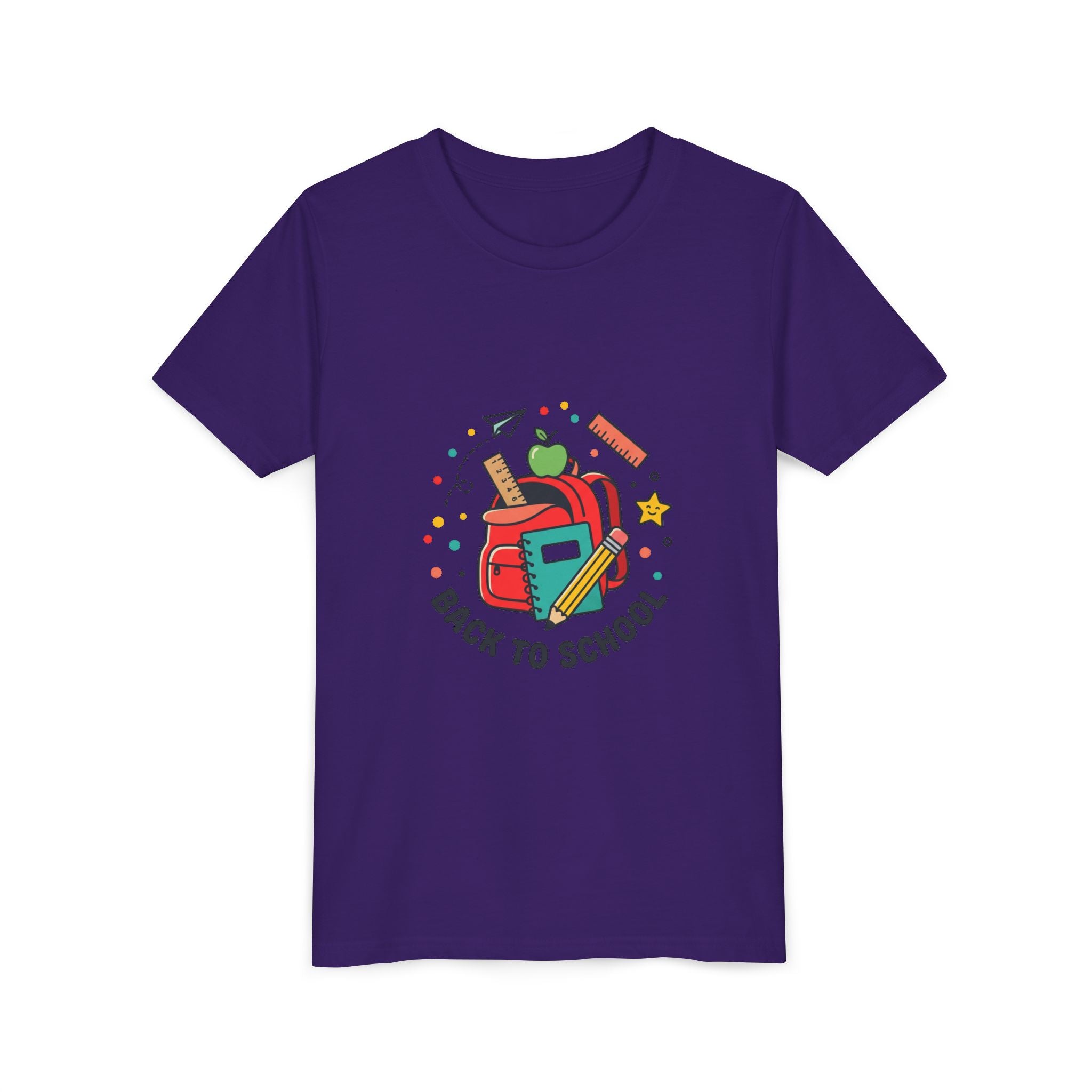 Back to School Youth Tee — Kids Backpack & School Supplies Graphic Shirt