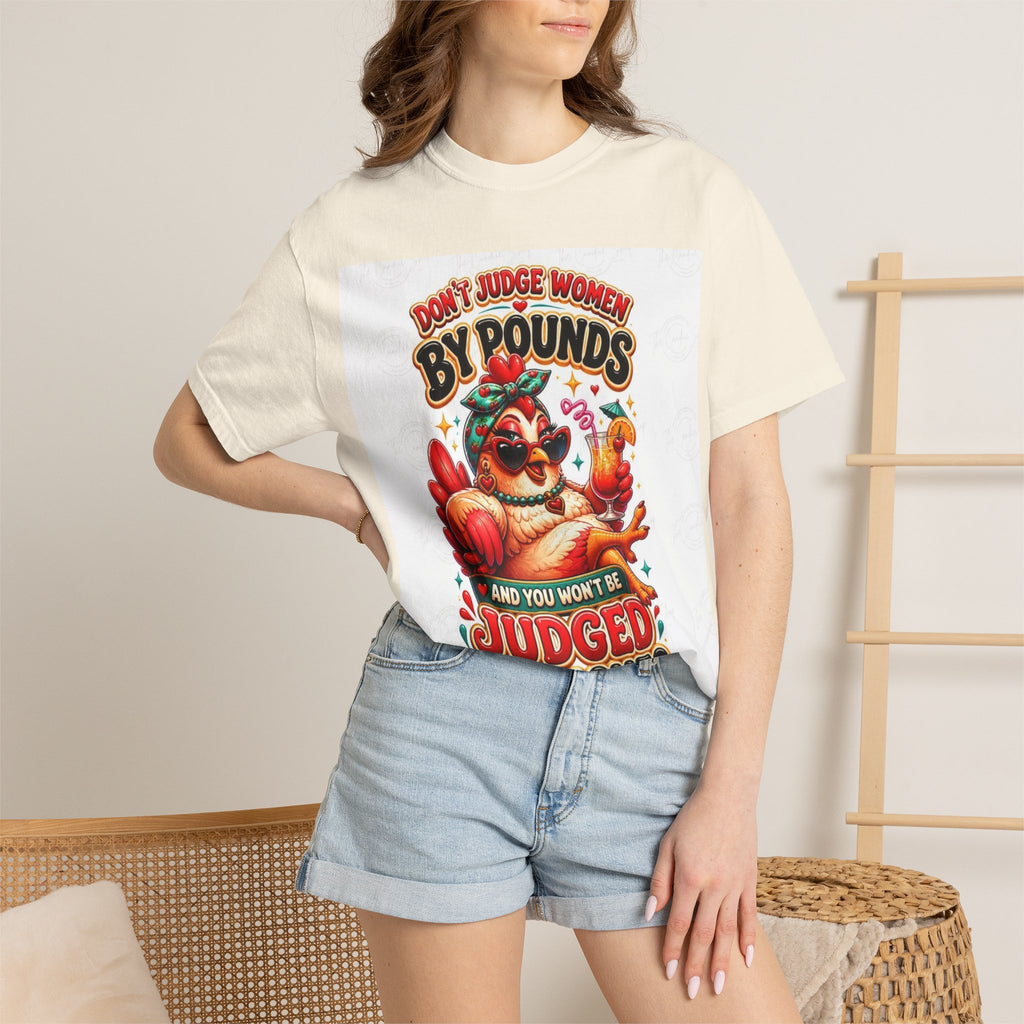 T-Shirt — "Don’t Judge Women By Pounds" Vintage Turkey Thanksgiving Tee