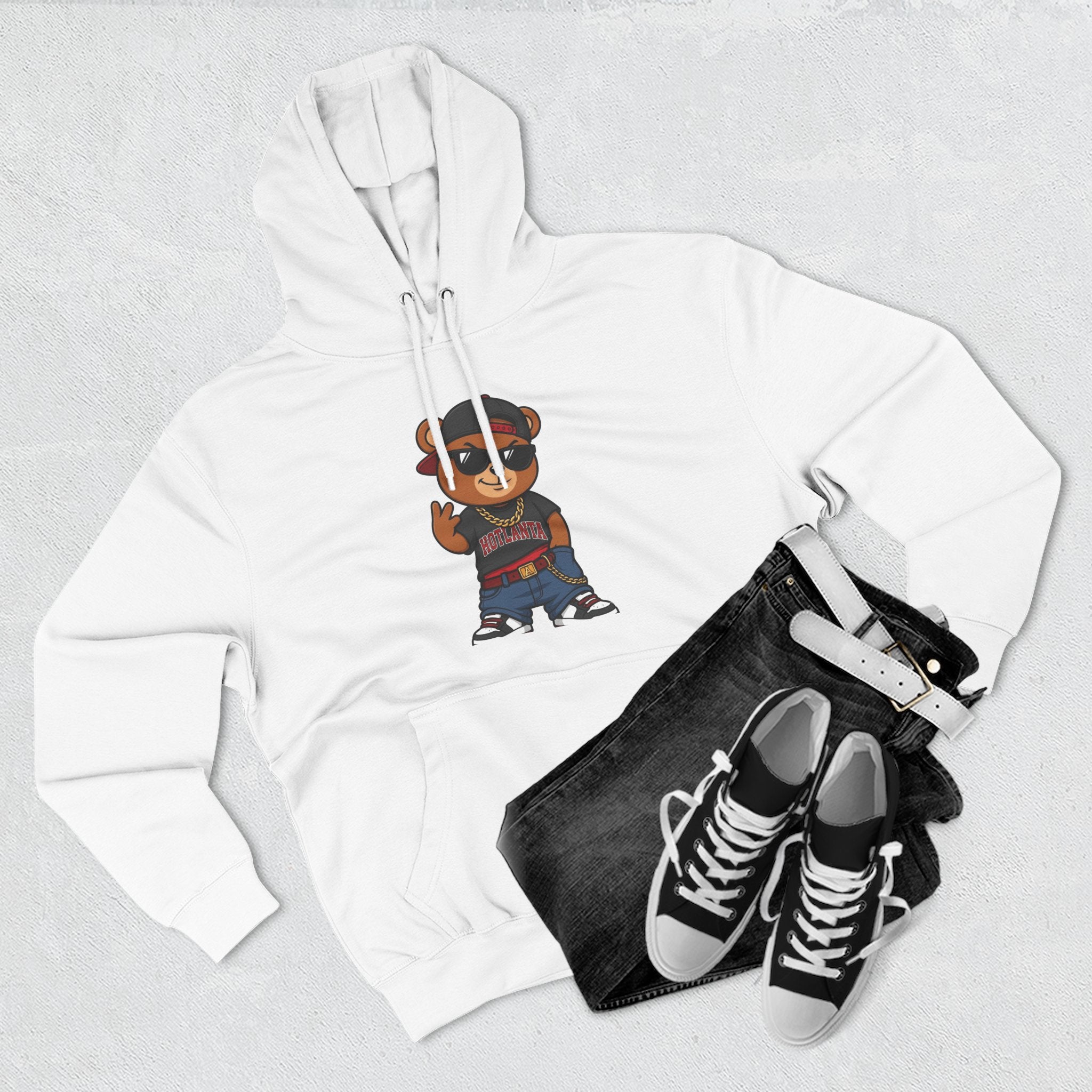 Bear Streetwear Hoodie — Cool Cartoon Bear Graphic Pullover
